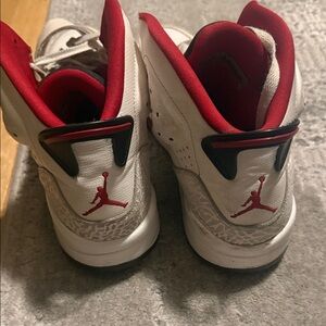 Nike  White and Red Jordan Retro Sneakers